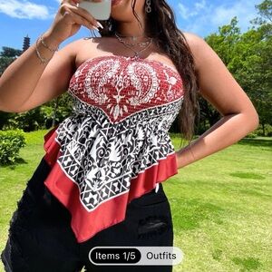 Cute paisley tube top